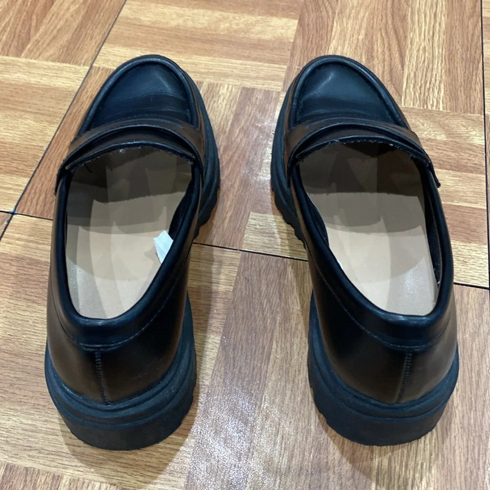 a new day Target Black Loafer Flats Lug Sole Size 6